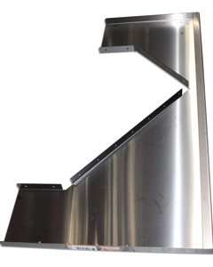 Back panel SST rh f/manure cover rod conveyor 2x350